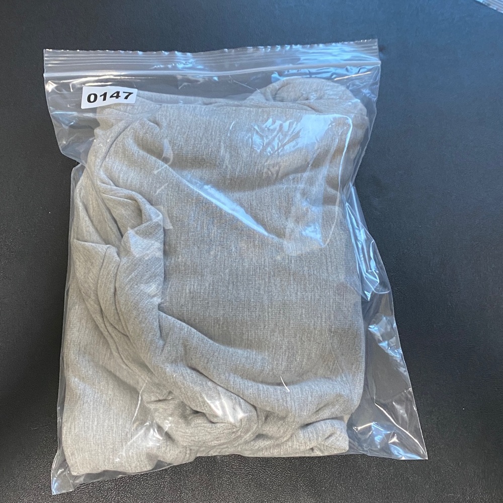 Gray Hoodie Sweatshirt with Drawstring Front Medium - Picture 5 of 5